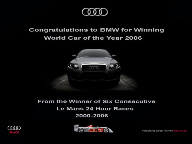 Congratulations to BMW